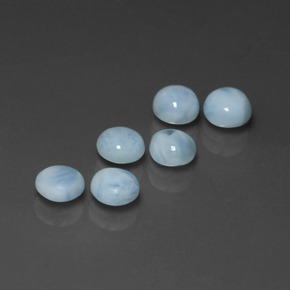 3.42 ct Blue Larimar Stone, Natural Larimar in Round Cabochon Shape for Sale