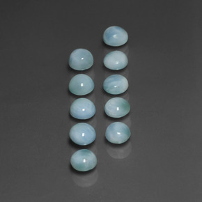 5.38 ct Blue Larimar Stone, Natural Larimar in Round Cabochon Shape for Sale