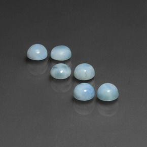3.29 ct Blue Larimar Gemstone, Larimar Gem in Round Cabochon Shape for Sale.