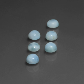 3.29 ct Blue Larimar Stone, Natural Larimar in Round Cabochon Shape for Sale