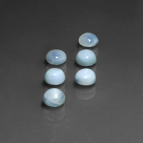 3.45 ct Blue Larimar Stone, Natural Larimar in Round Cabochon Shape for Sale