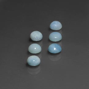 3.27 ct Blue Larimar Stone, Natural Larimar in Round Cabochon Shape for Sale