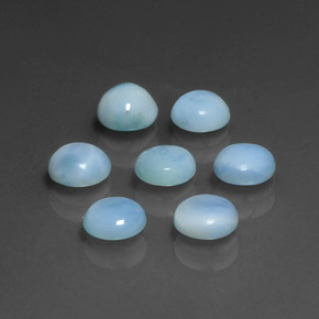 3.26 ct Blue Larimar Stone, Natural Larimar in Round Cabochon Shape for Sale