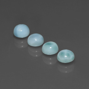 2.72 ct Blue Larimar Gemstone, Larimar Gem in Round Cabochon Shape for Sale.
