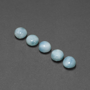2.68 ct Blue Larimar Gemstone, Larimar Gem in Round Cabochon Shape for Sale.