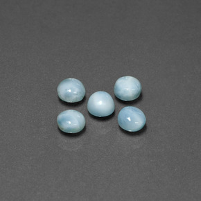 2.68 ct Blue Larimar Stone, Natural Larimar in Round Cabochon Shape for Sale
