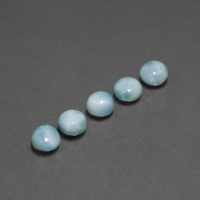 Larimar Gemstone in 4.8 mm Size for Sale, Larimar Stone in Blue Color
