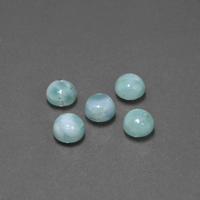 3.71 ct Blue Larimar Stone, Natural Larimar in Round Cabochon Shape for Sale