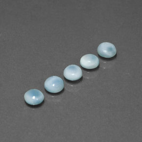 1.94 ct Blue Larimar Gemstone, Larimar Gem in Round Cabochon Shape for Sale.