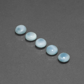 Larimar Gemstone in 4.7 mm Size for Sale, Larimar Stone in Blue Color