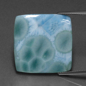 13.07 ct Blue Larimar Gemstone, Larimar Gem in Square Cabochon Shape for Sale.