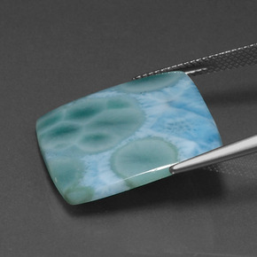 Larimar Gemstone in 21.7 x 21.4 mm Size for Sale, Larimar Stone in Green Blue Color