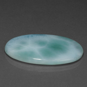 21.67 ct Blue Larimar Stone, Natural Larimar in Oval Cabochon Shape for Sale