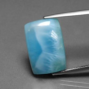11.61 ct Green Larimar Gemstone, Larimar Gem in Cushion Cabochon Shape for Sale.