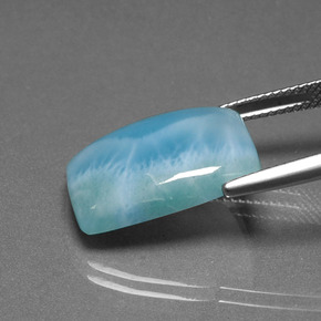 Larimar Gemstone in 19.1 x 13 mm Size for Sale, Larimar Stone in Blue Green Color