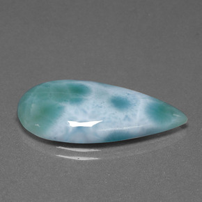 12.25 ct Green Larimar Stone, Natural Larimar in Pear Cabochon Shape for Sale