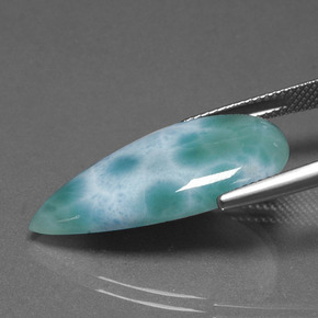 Larimar Gemstone in 27.8 x 14.7 mm Size for Sale, Larimar Stone in Blue Green Color