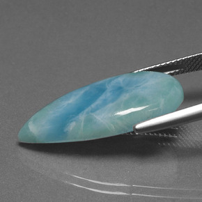 Larimar Gemstone in 27.3 x 12.8 mm Size for Sale, Larimar Stone in Blue Green Color