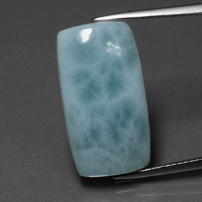 10.90 ct Blue Larimar Gemstone, Larimar Gem in Cushion Cabochon Shape for Sale.