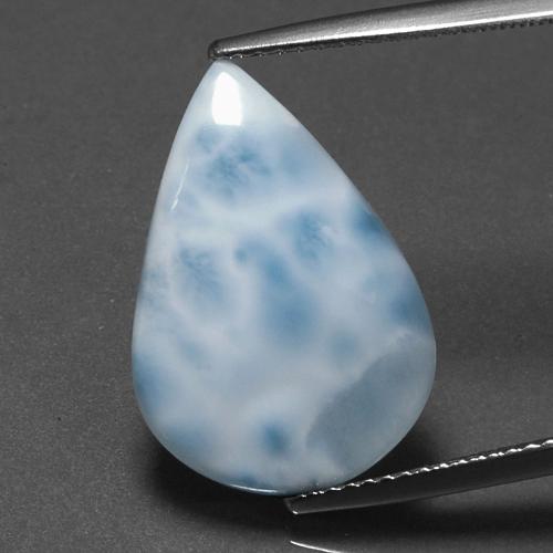 Baby Blue Larimar Gem - 7.6ct Pear Cabochon (ID: 391387)