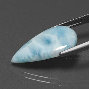 Larimar Gemstone in 21.3 x 12.2 mm Size for Sale, Larimar Stone in Green Blue Color