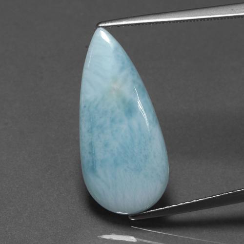 Светло-синий Ларимар Камень - 7.1ct Груша Кабошон (ID: 391395)