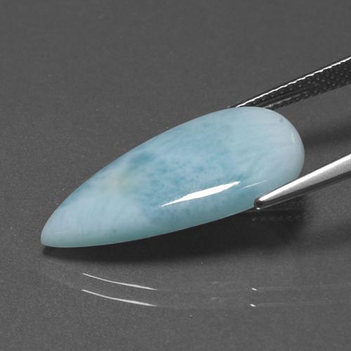 Larimar Gemstone in 23.6 x 10.9 mm Size for Sale, Larimar Stone in Light Blue Color