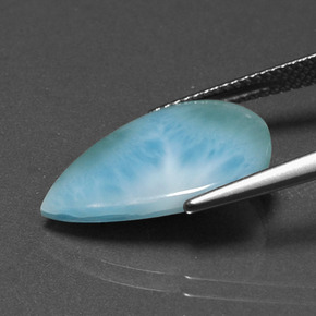 Larimar Gemstone in 18.7 x 11.8 mm Size for Sale, Larimar Stone in Green Blue Color