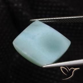 Larimar Gemstone in 15 x 15 mm (calibrated) Size for Sale, Larimar Stone in Light Greenish Blue Color