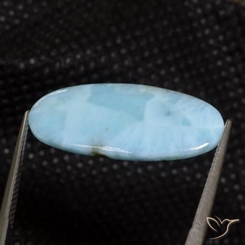 Larimar Gemstone in 25.6 x 11.2 mm Size for Sale, Larimar Stone in Aqua Blue Color