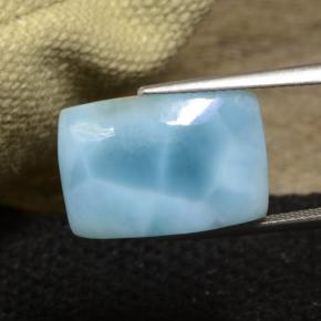 13.53 ct Blue Larimar Gemstone, Larimar Gem in Cushion Cabochon Shape for Sale.