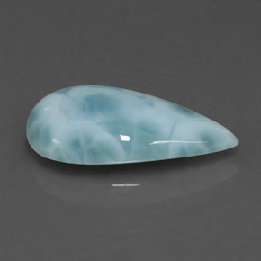 4.78 ct Green Larimar Stone, Natural Larimar in Pear Cabochon Shape for Sale
