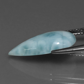 Larimar Gemstone in 18.4 x 9.7 mm Size for Sale, Larimar Stone in Blue Green Color