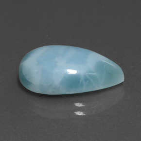 6.87 ct Blue Larimar Stone, Natural Larimar in Pear Cabochon Shape for Sale