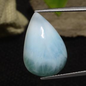 12.20 ct Blue Larimar Gemstone, Larimar Gem in Pear Cabochon Shape for Sale.