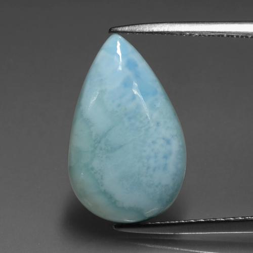 Light Blue Larimar Gem - 5ct Pear Cabochon (ID: 391548)