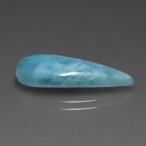 5.56 ct Blue Larimar Stone, Natural Larimar in Pear Cabochon Shape for Sale