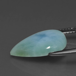 Larimar Gemstone in 15.8 x 10.8 mm Size for Sale, Larimar Stone in Green Blue Color