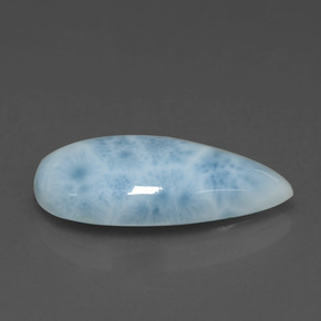 4.56 ct Green Larimar Stone, Natural Larimar in Pear Cabochon Shape for Sale