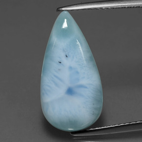 Light Sky Blue Larimar Gem - 4.9ct Pear Cabochon (ID: 391587)