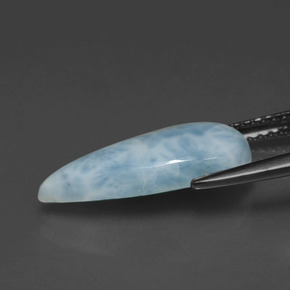 Larimar Gemstone in 17.1 x 7.9 mm Size for Sale, Larimar Stone in Green Blue Color