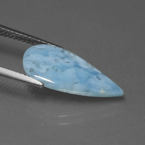Larimar Gemstone in 19.1 x 8.8 mm Size for Sale, Larimar Stone in Blue Color