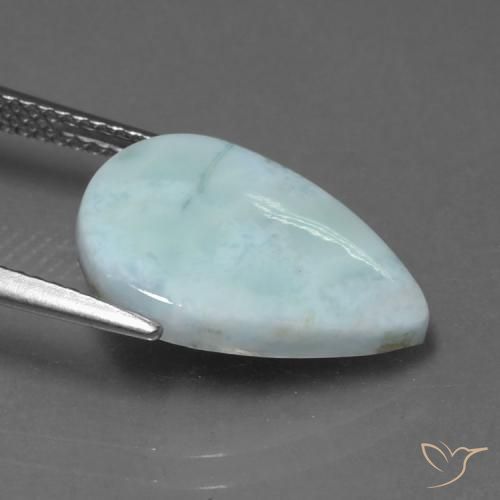 Larimar Gemstone in 16.4 x 11.3 mm Size for Sale, Larimar Stone in Light Sky Blue Color
