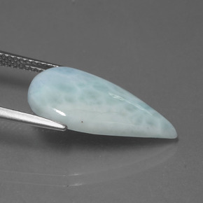 Larimar Gemstone in 21 x 10.7 mm Size for Sale, Larimar Stone in Greyish Blue Color