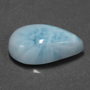 6.58 ct Blue Larimar Stone, Natural Larimar in Pear Cabochon Shape for Sale