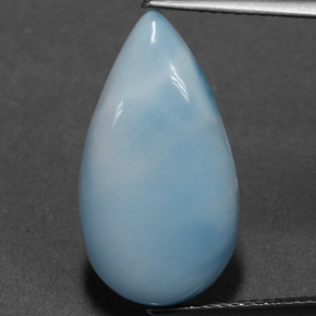 6.38 ct Blue Larimar Gemstone, Larimar Gem in Pear Cabochon Shape for Sale.