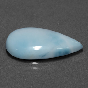 6.38 ct Blue Larimar Stone, Natural Larimar in Pear Cabochon Shape for Sale