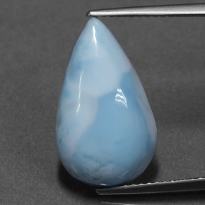 6.15 ct Blue Larimar Gemstone, Larimar Gem in Pear Cabochon Shape for Sale.