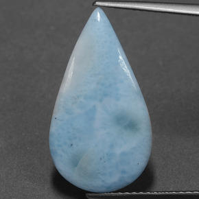 7.49 ct Blue Larimar Gemstone, Larimar Gem in Pear Cabochon Shape for Sale.