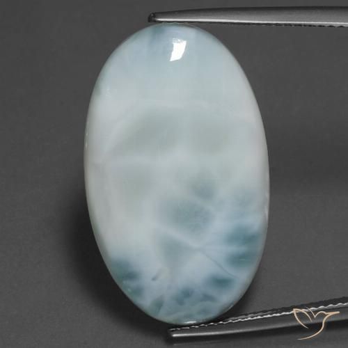 16.58 ct Oval Larimar, 26.9 x 16.2 mm From the Dominican Republic, Photo A